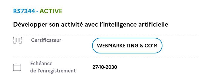 certification active france competences